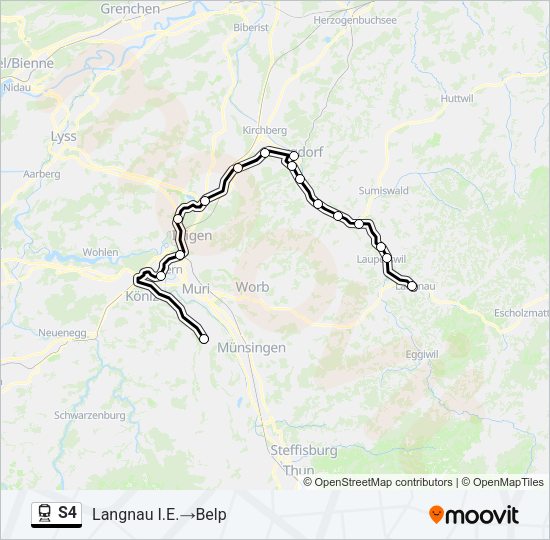 S4 Train Line Map