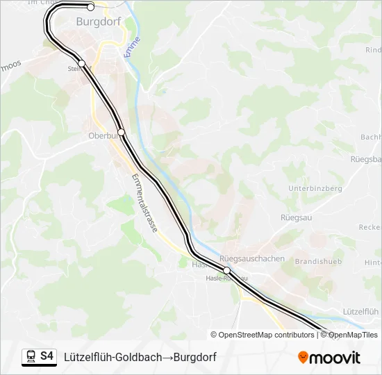 S4 Train Line Map