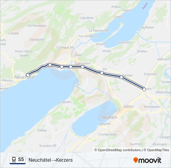 S5 Train Line Map