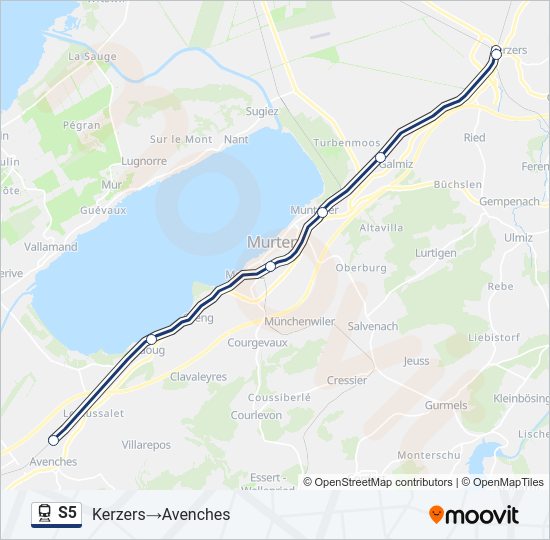 S5 Train Line Map