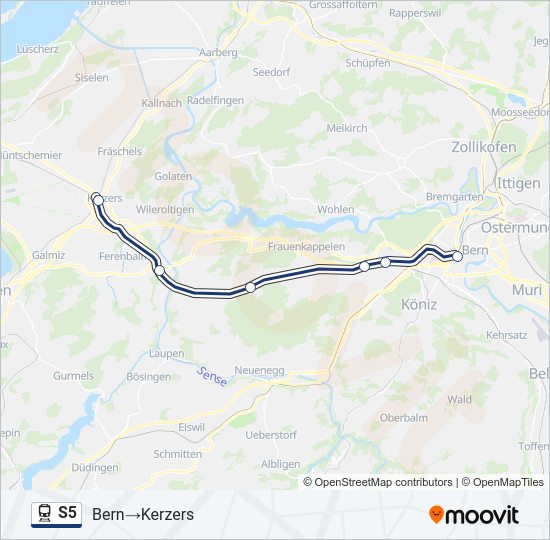 S5 Train Line Map