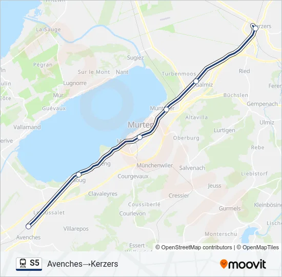 S5 Train Line Map