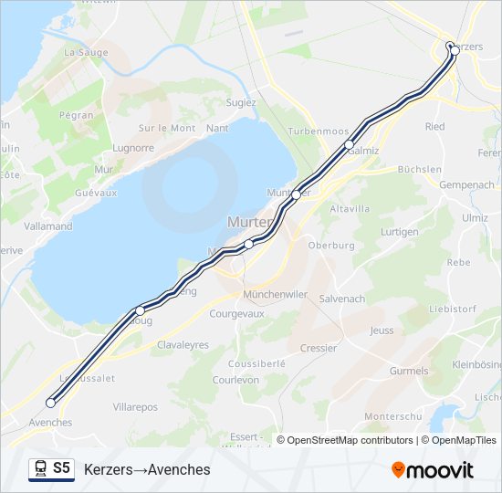 S5 Train Line Map