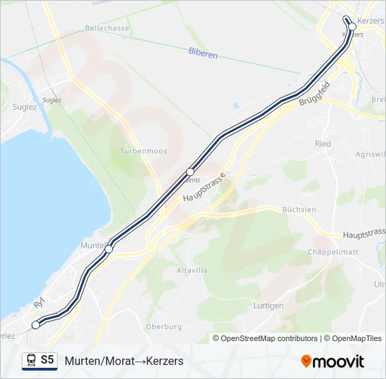 S5 Train Line Map