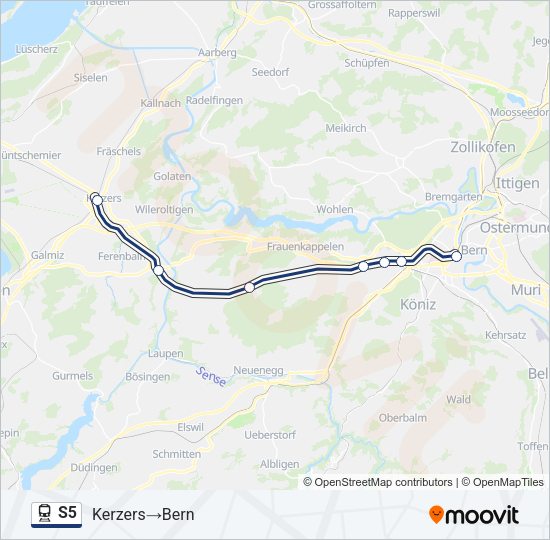 S5 Train Line Map