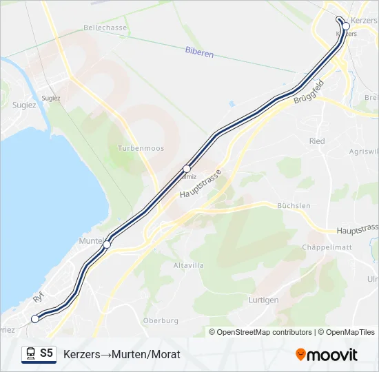 S5 Train Line Map