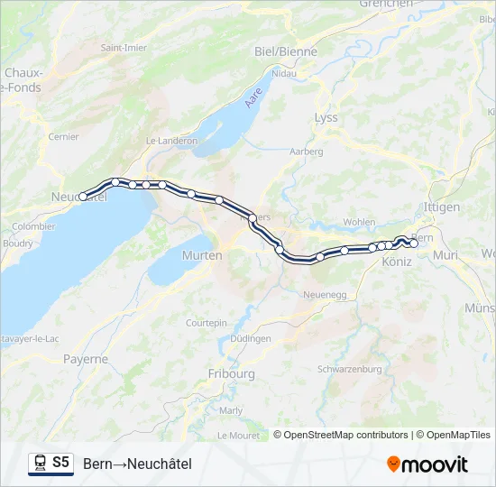 S5 Train Line Map
