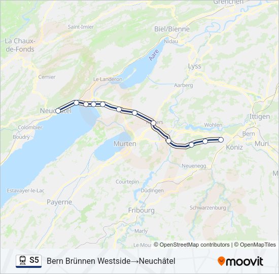 S5 Train Line Map