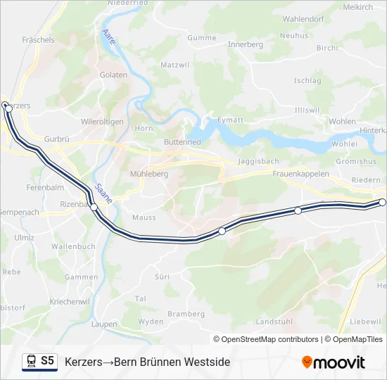 S5 Train Line Map