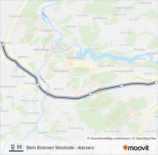 S5 Train Line Map