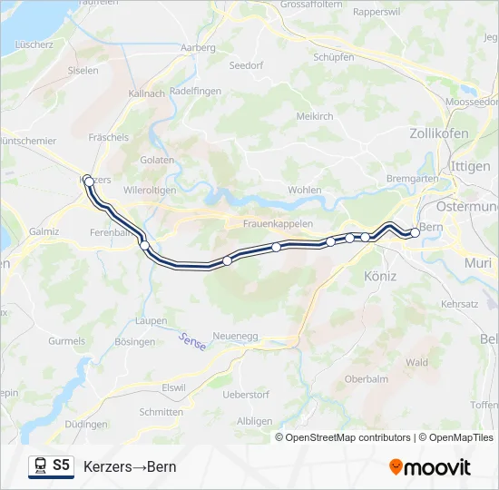 S5 Train Line Map