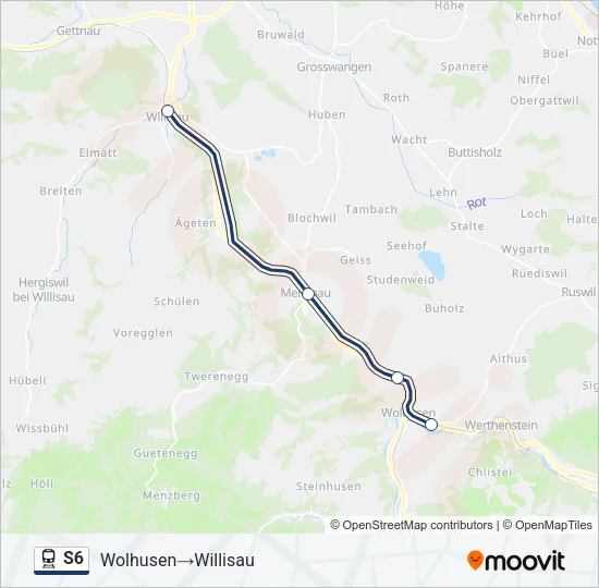 S6 Train Line Map