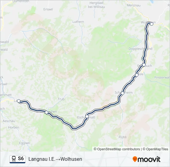 S6 Train Line Map