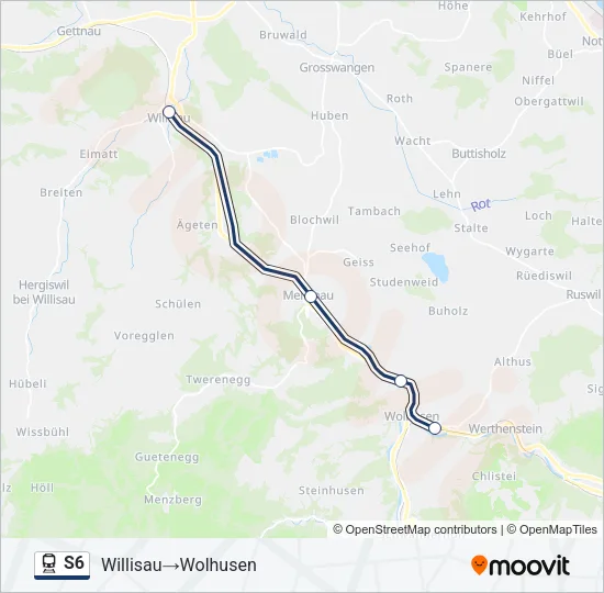 S6 Train Line Map