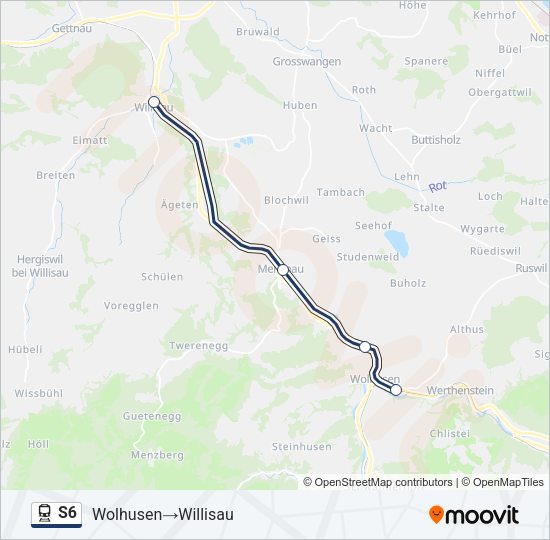 S6 Train Line Map