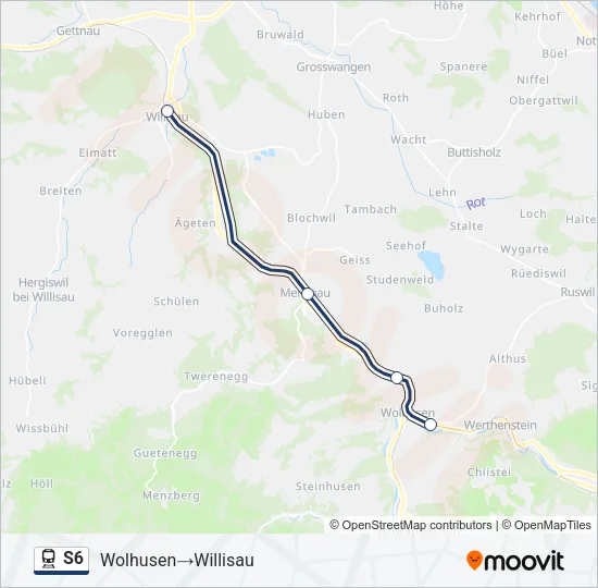 S6 Train Line Map