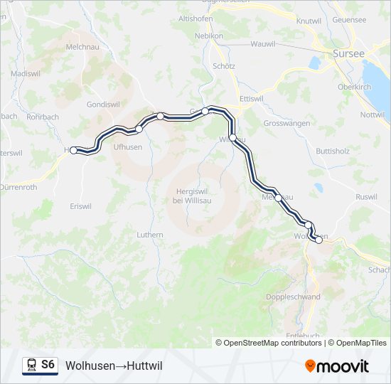S6 Train Line Map
