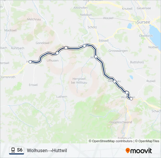 S6 Train Line Map