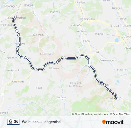 S6 Train Line Map