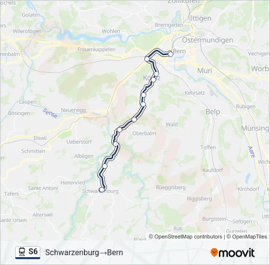 S6 Train Line Map