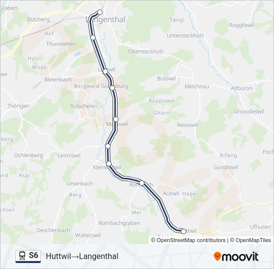 S6 Train Line Map