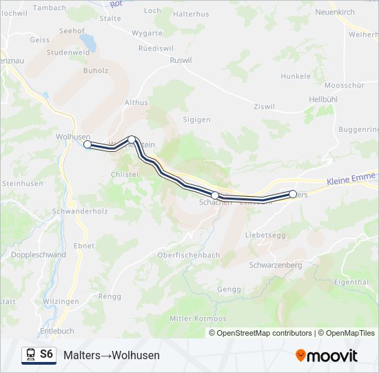 S6 Train Line Map