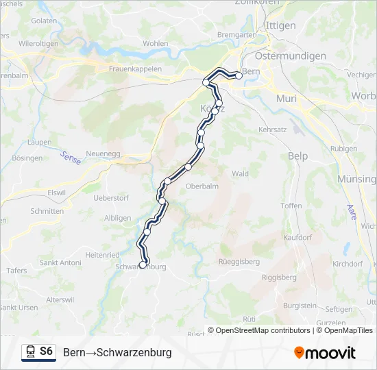 S6 Train Line Map