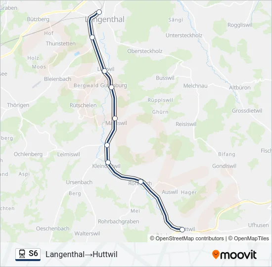S6 Train Line Map