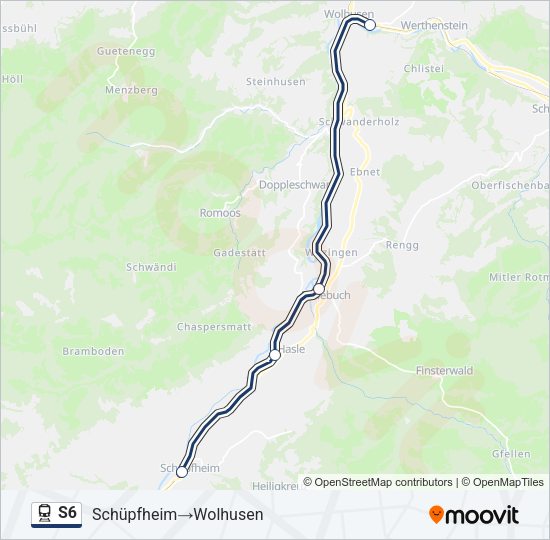 S6 Train Line Map