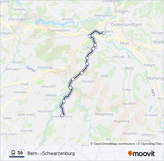 S6 Train Line Map