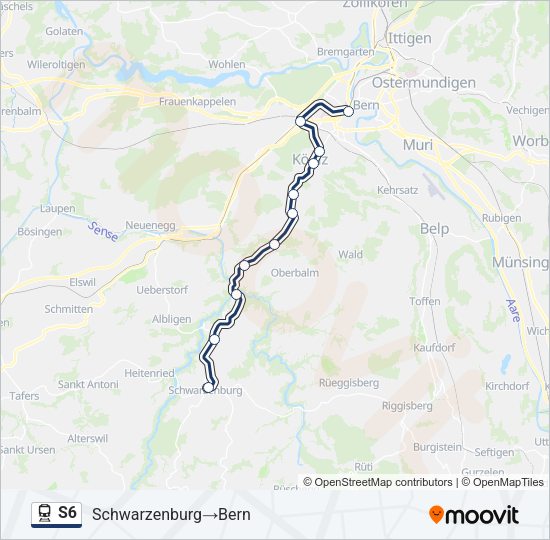 S6 Train Line Map