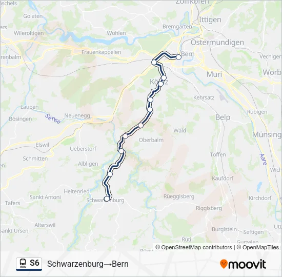 S6 Train Line Map