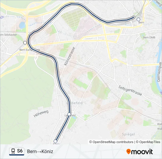 S6 Train Line Map
