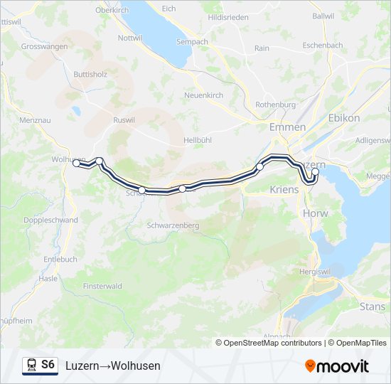 S6 Train Line Map