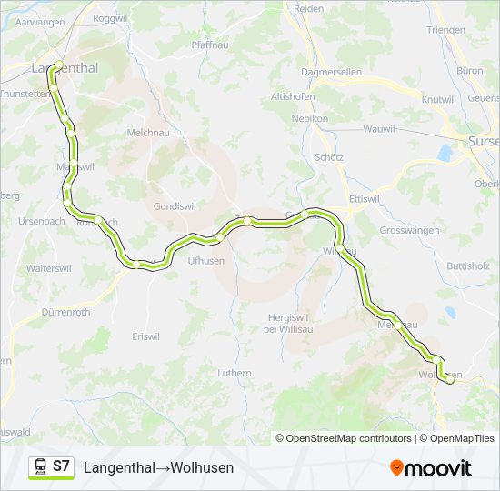 S7 Train Line Map