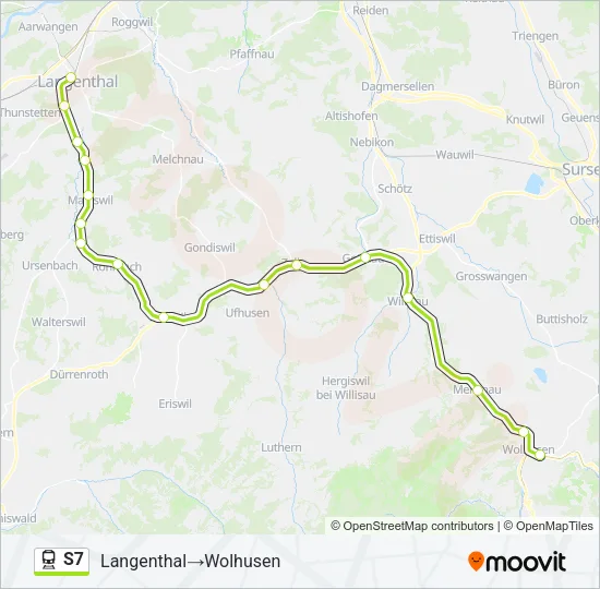 S7 Train Line Map