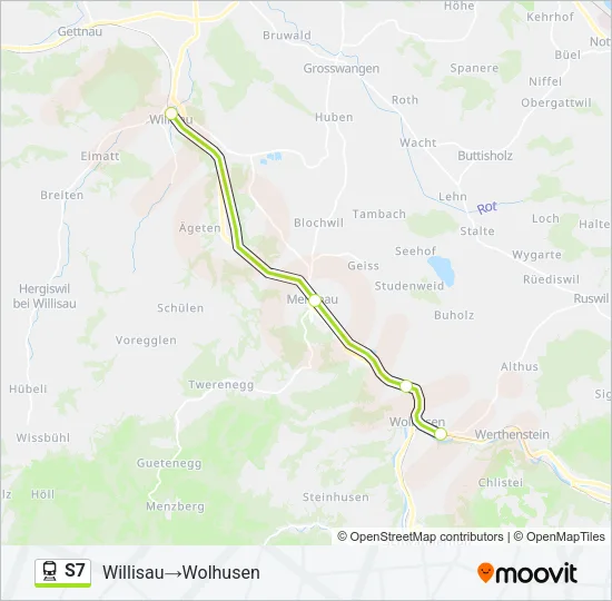 S7 Train Line Map