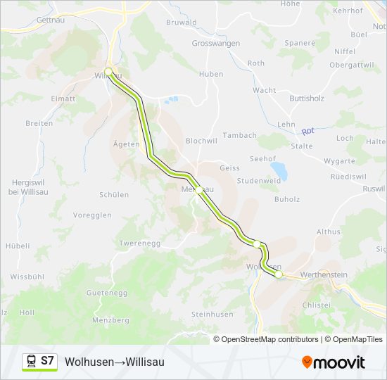 S7 Train Line Map