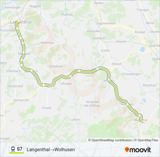 S7 Train Line Map