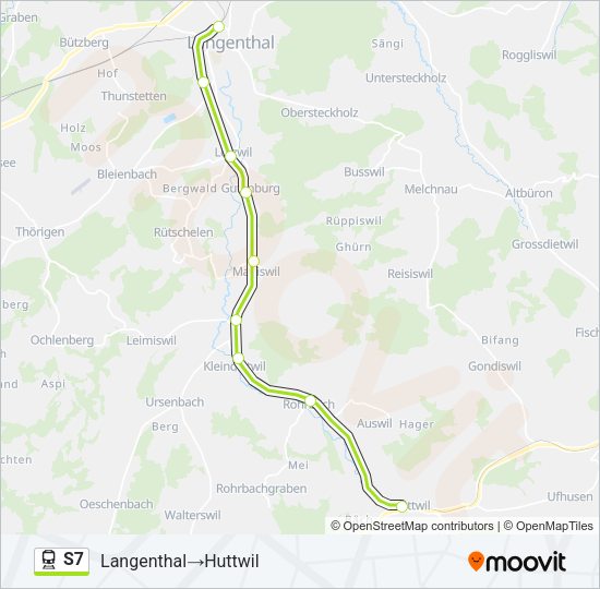 S7 Train Line Map