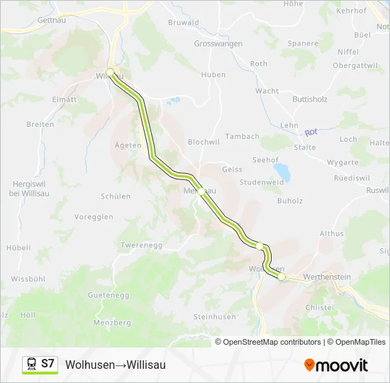 S7 Train Line Map