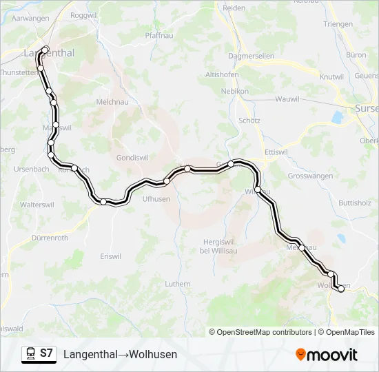 S7 Train Line Map