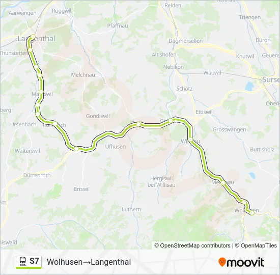 S7 Train Line Map