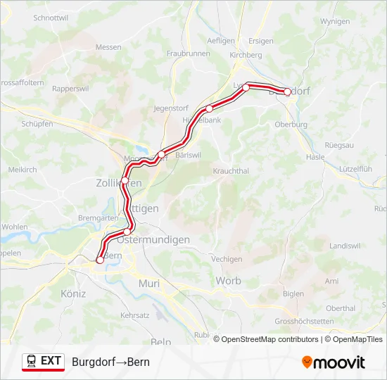 EXT Train Line Map
