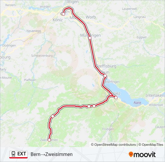 EXT Train Line Map