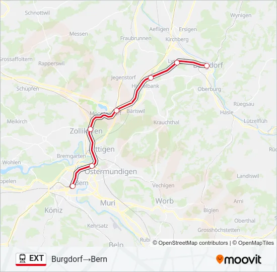EXT Train Line Map