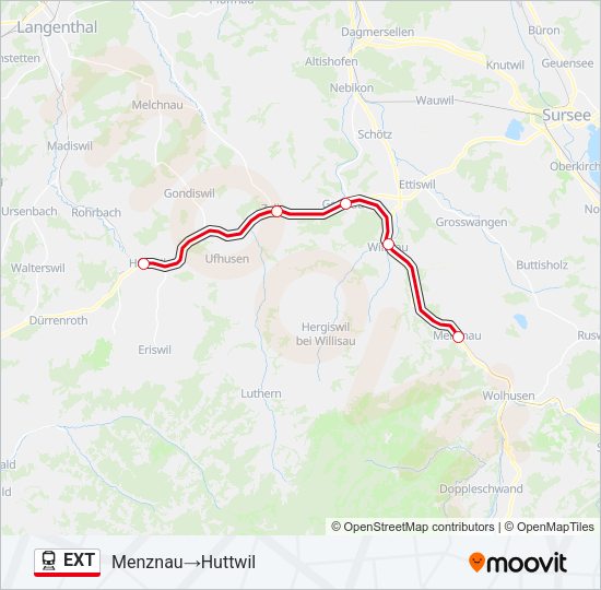 EXT Train Line Map