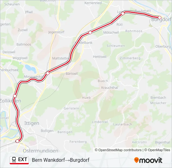 EXT Train Line Map