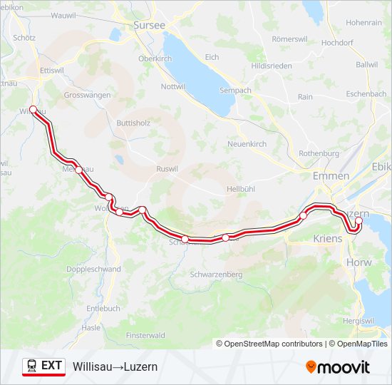 EXT Train Line Map