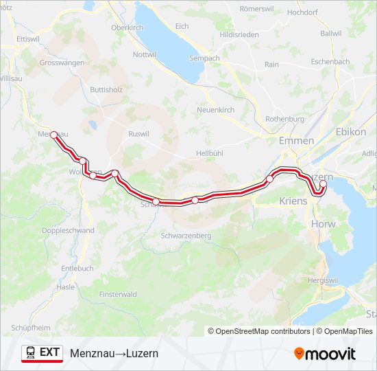 EXT Train Line Map